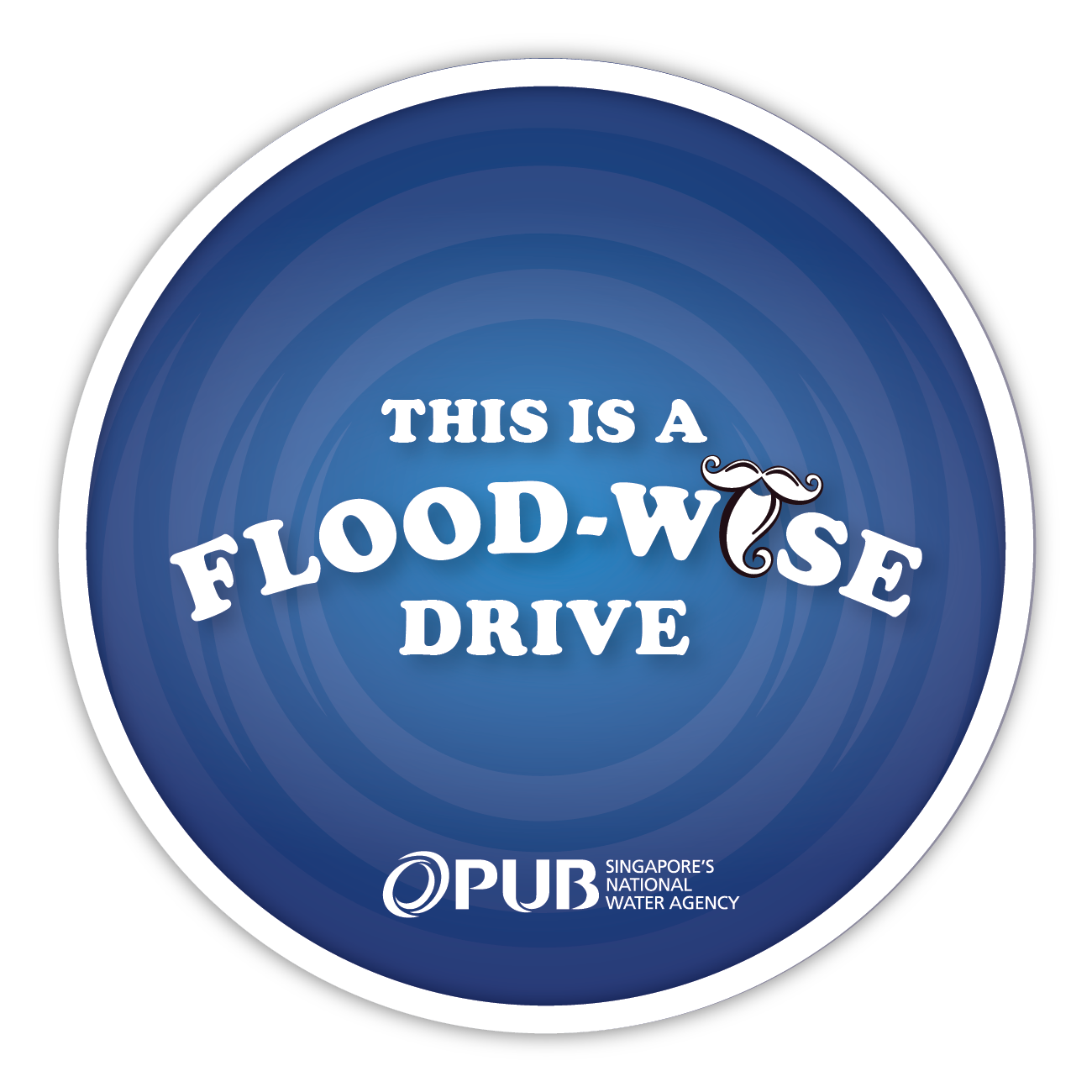 Front of Flood-Wise Drive car decal